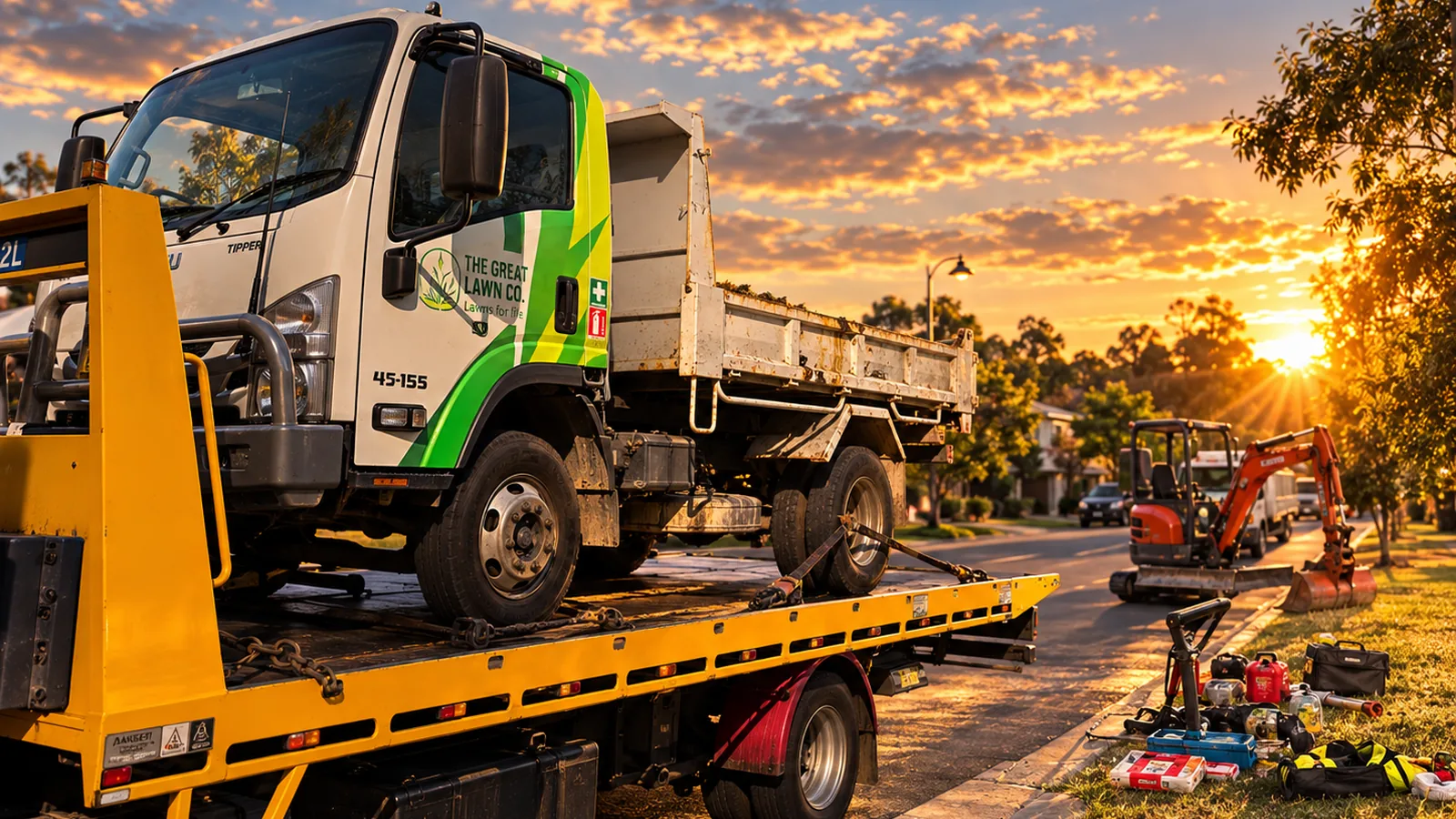 Tilt tray towing for commercial and work vehicles in Brisbane