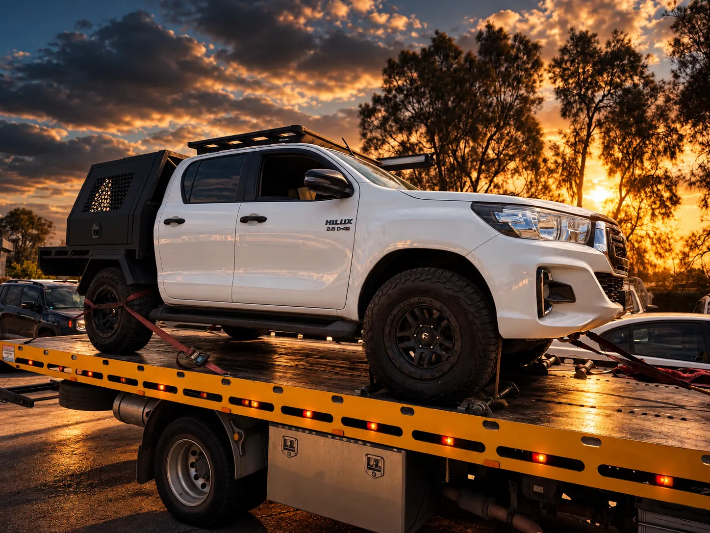 Tilt tray towing for commercial and work vehicles in Brisbane